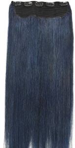 Midnight Blue Volumizer Real Human Clip Hair Extension