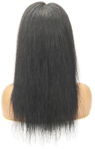 Natural Black Adjustable Real Hair Wig