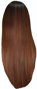 Natural Brown Adjustable Real Hair Wig Straight, Wavy