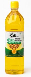 Wood Pressed Groundnut Oil, Color : Golden for Cooking