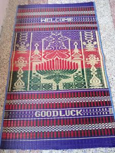 Printed Korai Mats, Color : Multi color, Mat Size : 4 * 6 ft