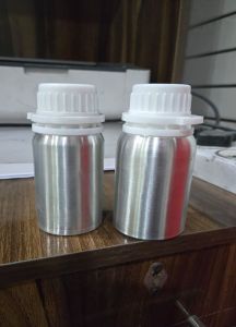 Silver Aluminum Essential Oil Bottle With White Cap