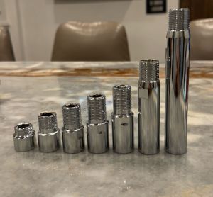 Chrome-Plated Brass Chrome Threaded Pipe Connector