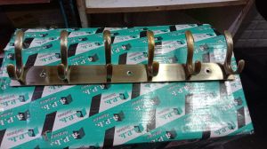 Satin Gold Brass 6-Hook Wall Mount Coat Rack