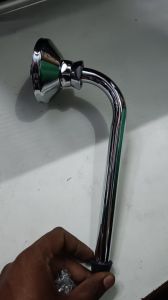 Polished Brass Mixer Bend wall-mounted Shower, Color : Chrome