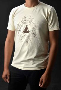 Creamy Cotton Mens Round Neck T Shirt, Size : L, XL & XXL