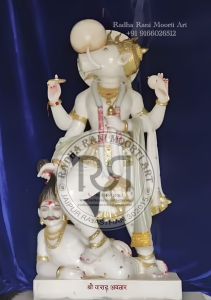 Polished Plain Marble Vishnu Avatar Moorti, Color : White