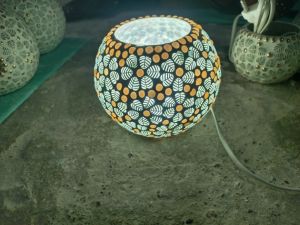 Printed Polished Metal T Light Candle Holder, Color : Multicolor