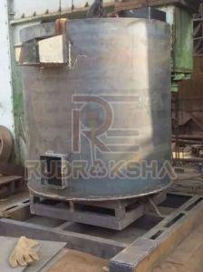 Polished Aluminium Crucible Tilting Furnace, Color : Silver