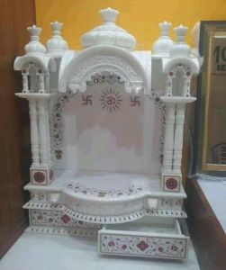 Makrana Marble Temple, Color : White Standard Religious