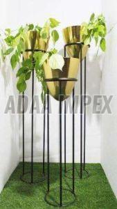 Golden Rise Cylindrical Iron Planter Stand
