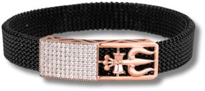 Trishul Style Mens Silver Bracelet