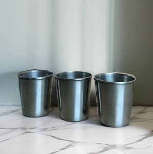 Polished Stainless Steel Juicy Glass, Color : Silver