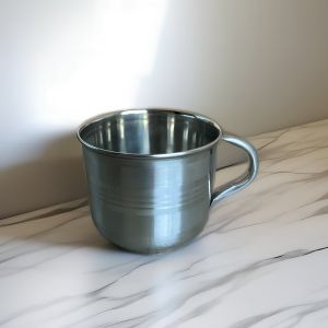 Polished Plain Stainless Steel Pipe Handle Cup 125 Ml