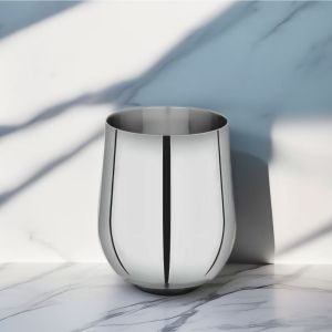 Stainless Steel Ruby Glass