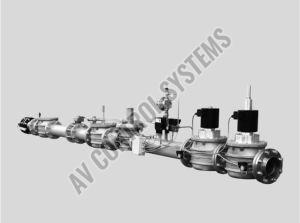 Automatic Color Coated Mild Steel Madas Gas Train, Color : Grey