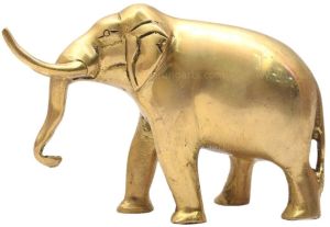 Polished Brass Elephant, Color : Golden