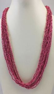Polished Pink Beaded Necklace Party Wear, Gender : Female