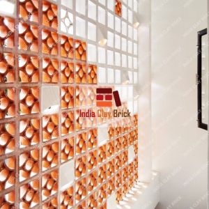 Hollow Clay Jali, Color : Red, Dimension : 20x20cm for Construction