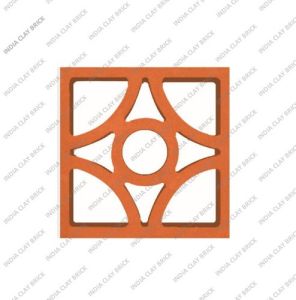 Natural Clay Terracotta Opal Jaali 200X200mm, Form : Hollow