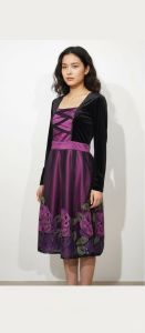 Ladies Plain Velvet One Piece Bodycon Dress