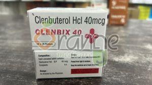 Clenbix Clenbuterol 40mcg Tablets, Packaging Type : Strips