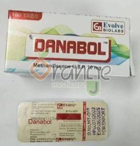 Danabol Methandienone 10mg Tablets, Packaging Type : Strips