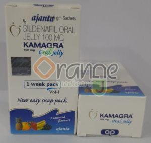 Kamagra Sildenafil 100mg Oral Jelly, Packaging Type : Sachet