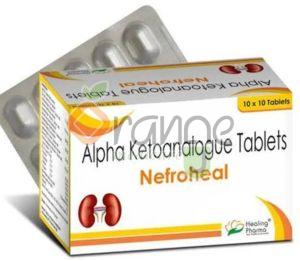 Nefroheal 200mg Alpha Ketoanalogue Tablets, Packaging Type : Strips