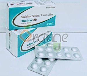Olminac SR Aceclofenac Sustained Release Tablet, Packaging Type : Str