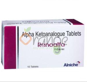 Reaoalfa 200mg Alpha Ketoanalogue Tablets, Packaging Type : Strips