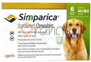 Simparica Chewable Tablets for Dog, Packaging Type : Box