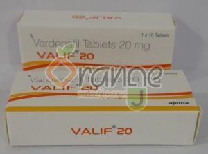 Valif 20mg Vardenafil Tablets, Packaging Type : Strips