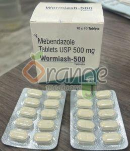 Wormiash Mebendazole 500mg Tablets, Packaging Type : Strips