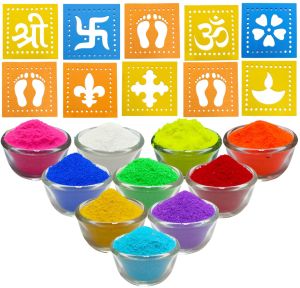 Powder Rangoli Colors, Packaging Type : Plastic Containers