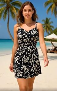Silk Printed Ladies Short Jumpsuit, Color : Black, White