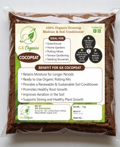 GK Organics Coco Peat Block (1 Kg)