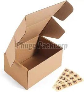 Paper Plain Locking Corrugated Packaging Box, Color : Brown
