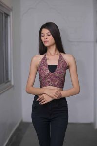 Polysilk Reversible Crop Top