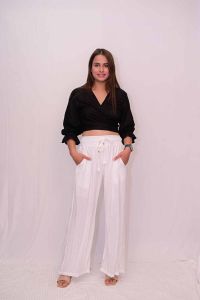 Plain Rayon Bobin Ladies Pajama