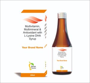 Multivitamin Multimineral and Antioxidant With L-Lysine DHA Syrup