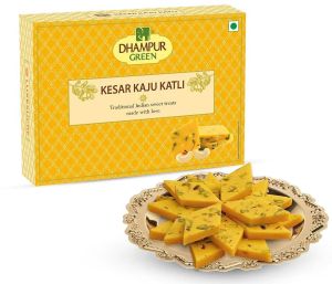 400gm Kesar Kaju Katli, Brand Name : Dhampur Green