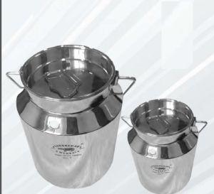 Polsihed Stainless Steel Barni With Lid, Color : Silver