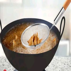 Stainless Steel Deep Fry Jhara, Color : Silver