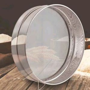 Stainless Steel Fix Atta Chalni, Color : Silver