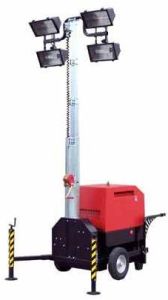 LED Electric Mobile Tower Cum Flood Light, Power : 2.0 Kva