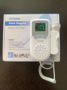 Vcomin 2-4Mhz Battery Fetal Doppler, Color : White