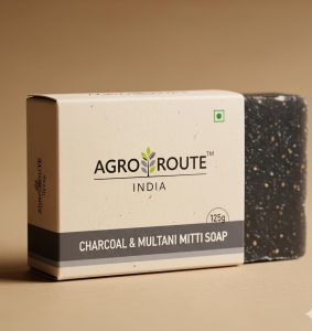 Charcoal Multani Mitti Soap, Brand Name : Agro Route India for Bathing