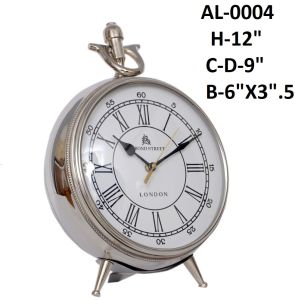 Analog Clock Aluminium Table Clock