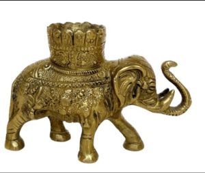 Brass Elephant Antique Statue